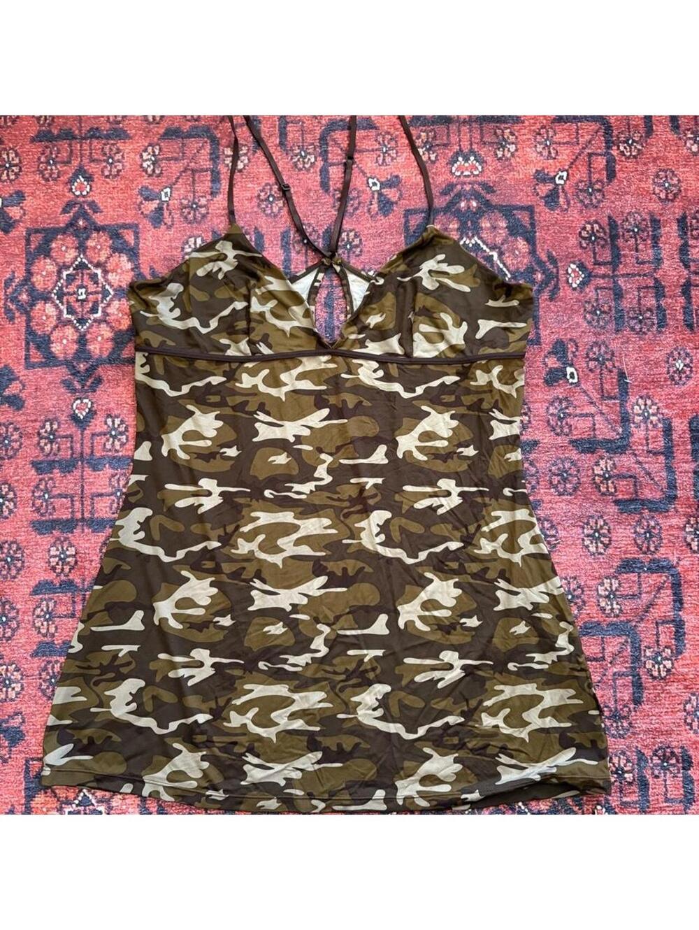 VINTAGE Y2K CAMO LA SENZA TOP